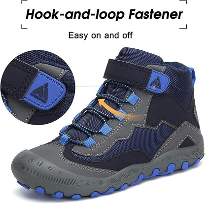 Mishansha Kids Hiking Boots Toddler Girls Boys Hiking Shoes Water-Resistant Anti-Collision Non-Slip Athletic Outdoor Trekking Boots
