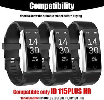 Watch Bands Replacement for ID115plus HR, Very Fit Pro Activity Fitness Tracker Wrist Bands Set, Multicolor Veryfitpro Smart Watch Strap Replacements