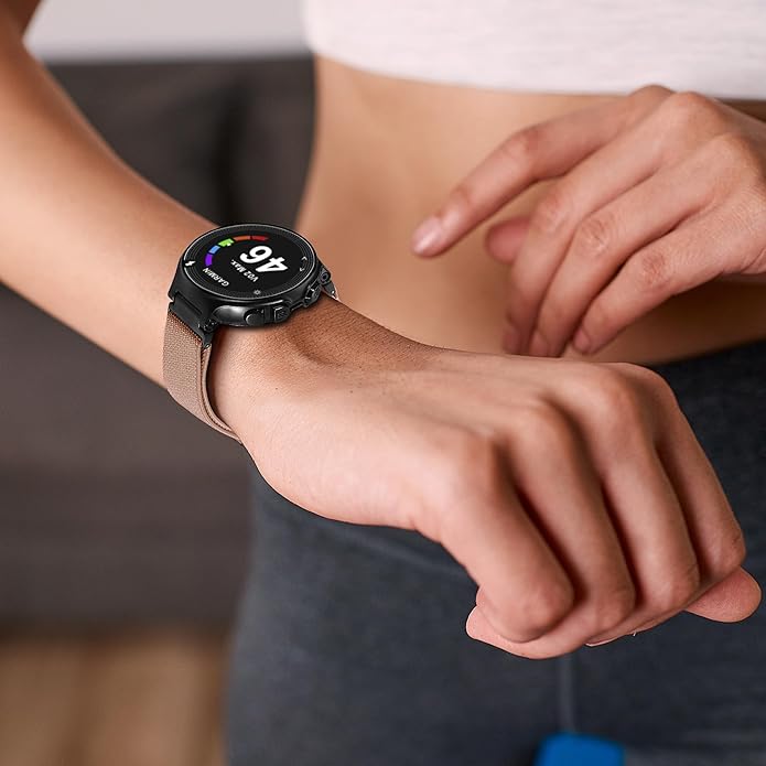 Elastic Nylon Watchband Compatible with Garmin Forerunner 235/220/230/620/630/735XT,Soft Adjustable Sport Stretchy Replacement Strap for Forerunner 235 Lite/Approach S20/S6/S5 Accessory