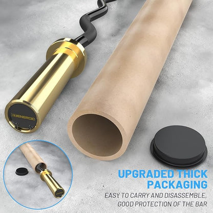 47" Olympic EZ Curl Bar 500-lbs Capacity Steel Barbell Suitable for 2" Weight Plates, 2-Inch Curl Bar for Weight Lifting,Hip Thrusts,Squat,Biceps-Home Gym Weight Bar