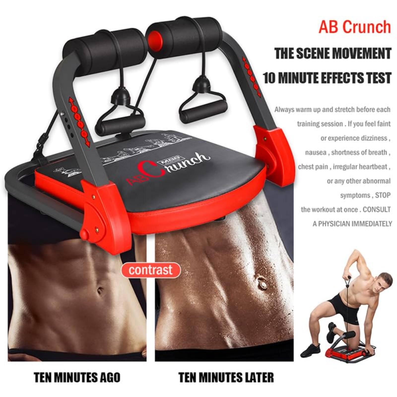 Ab Machine Ab Workout Equipment Sit Up Machine & Exercise Equipment Ab Crunch Machine for Stomach