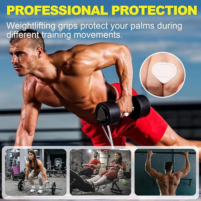 Ergonomic Anti-Slip Weightlifting Grip Pads,Secured Finger Clip Gym Hand Gloves Protectors for Men & Women,Non-Slip Palm Support for Dumbbells & Barbells (Black/RED/Grey/Pink)