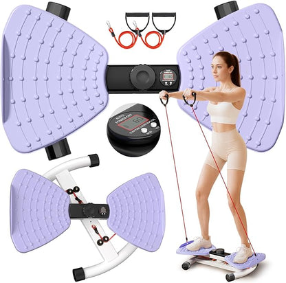 Waist Twisting Machine Fitness Tool, Ab Twister Board with the Smart LED Digital Monitor, 330LBS Capacity & 20dB Ultra-Quiet, Anti-Slip Home Gym Workout Equipment for Women Belly Fat