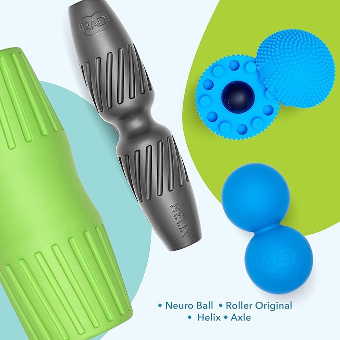 RAD Back Relief Massage Set ??Myofascial Release Bundle for Back Pain, Muscle Recovery, and Mobility - Includes Exercise Foam Rollers, XL Peanut Massage Ball, and Neuro Ball Foot Roller