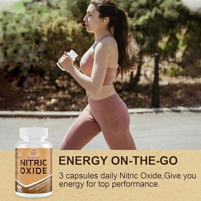 Nitric Oxide Supplement, Nitric Oxide Booster & 6-in-1 Phytonutrient Blend for Heart, Flow, Immune - 90 Capsules (2 Bottle)