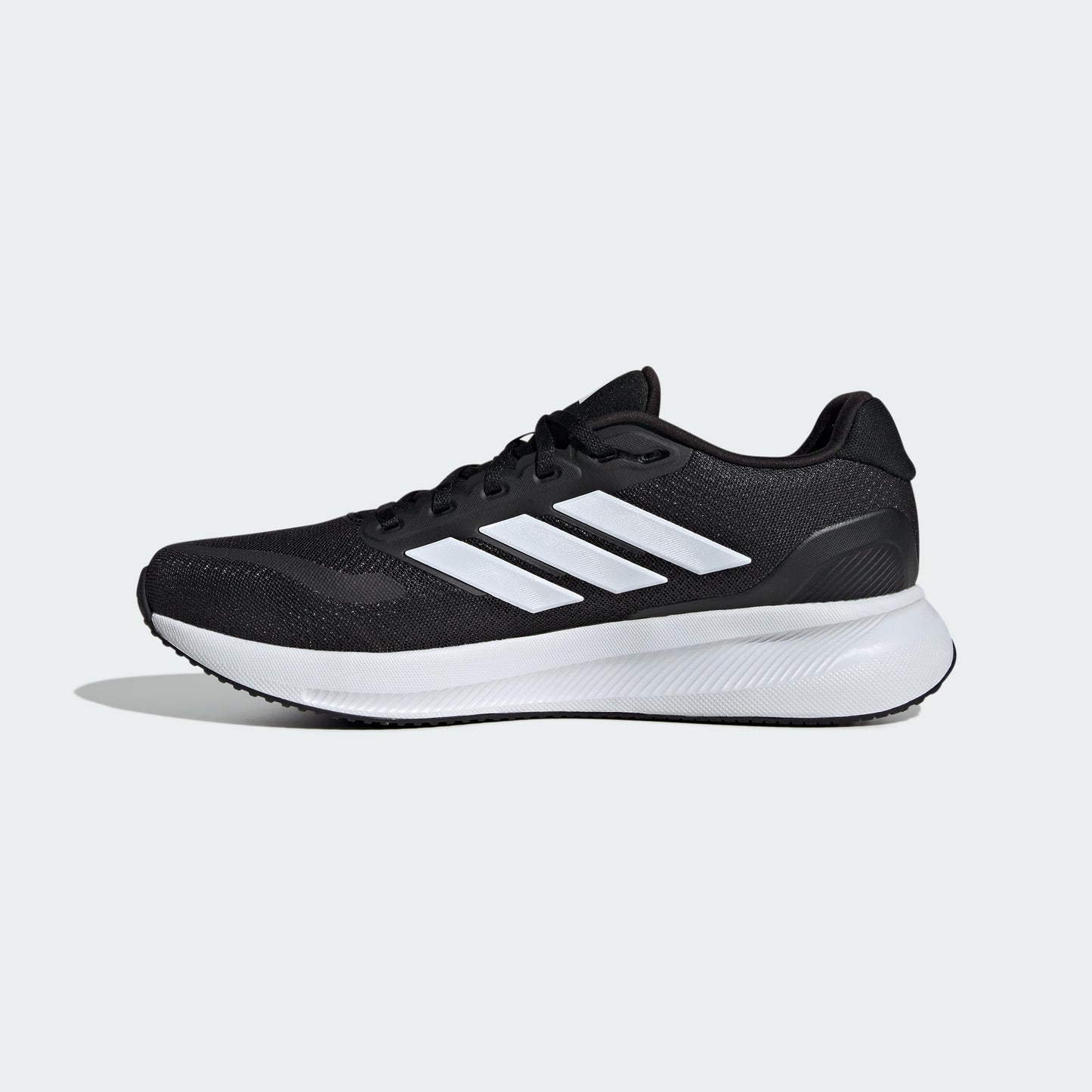 Adidas Men's Run Falcon 5, Black/White/Black, 10