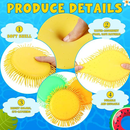 Soulchen Beach Games Flying Disc for Pool, Soaks The Target on Impact, Splash Water Flying Disc, Set of 3, Water Splashing for Pool, Beach, Park, Backyard Games