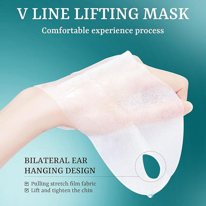 8 Pack Collagen Face Masks V Line Lifting Mask with Peptides, Face Lifting Mask, Firming & Skin Tightening for Sharp & Sculpted Contour, Improves Jawline, Hydrating Face Masks Skincare