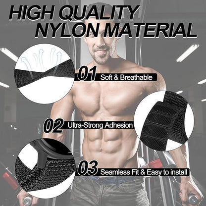 22mm Sport Ankle/Arm Band Compatible with Amazfit Helio, Quick Release Breathable Nylon Bicep Strap Replacement for Garmin Venu 3/Venu 2/Vivoactive 4 & Forerunner 570-47mm/265/255/255 Music