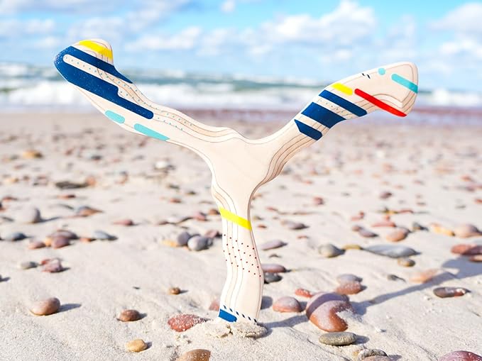 Wooden Boomerang Storm v2 | Handcrafted Returning Boomerang | Easy-to-Throw Design for Beginners | Fun Outdoor Game | Thin, Lightweight and Safe to Use Idea | Suitable for 14+