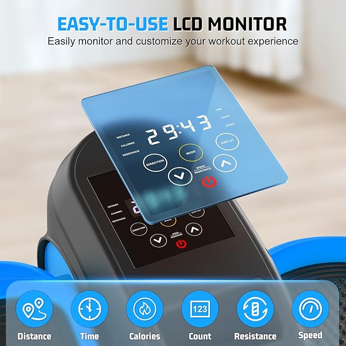 ANCHEER Under Desk Elliptical, Electric Ellipse Leg Exerciser with 12 Adjustable Resistance & Speeds, P1-P12 Modes, Quiet Seated Pedal Exerciser with Remote Control, 100% Pre-assembled for Home Office