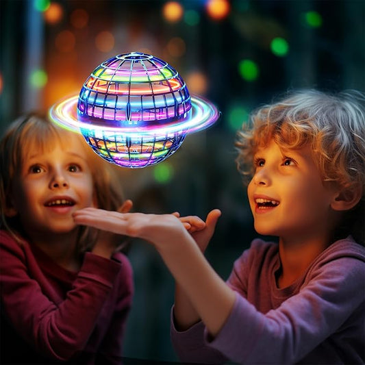 Flying Orb Ball (Blue, 2025 Upgraded) with Dazzling Lights, Magic Hover Spinner, Cool Boomerang