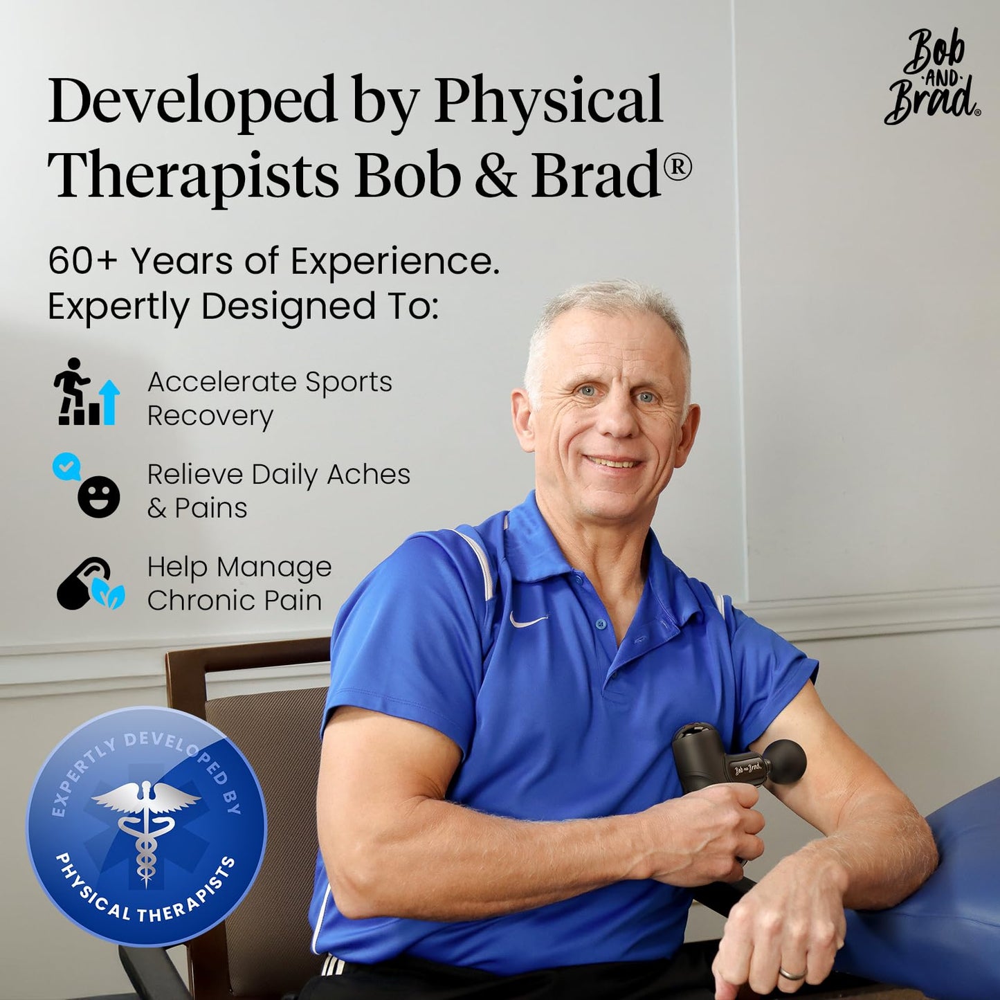 BOB AND BRAD Q2 Mini Massage Gun, Pocket-Sized Deep Tissue Massager Gun, Portable Percussion Muscle