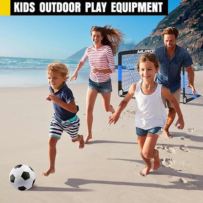 Soccer Goal, Kids Soccer Goals for Backyard Set, 2 Pack of Portable Pop Up Soccer Net with Soccer Ball, Cones, Complete Training Equipment for Youth, Toddler Outdoor Sports Games