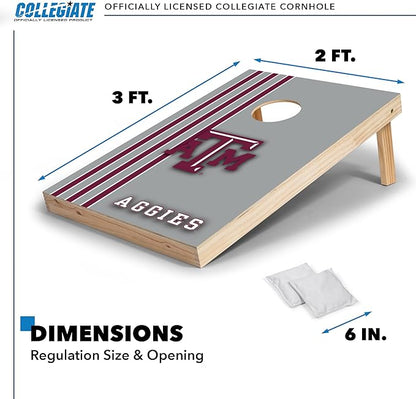 2' x 3' Solid Wood Cornhole Set with Direct Print HD Team Graphics – Great Gift for Any NCAA Fan! Bean Bag Toss Family Outdoor Games