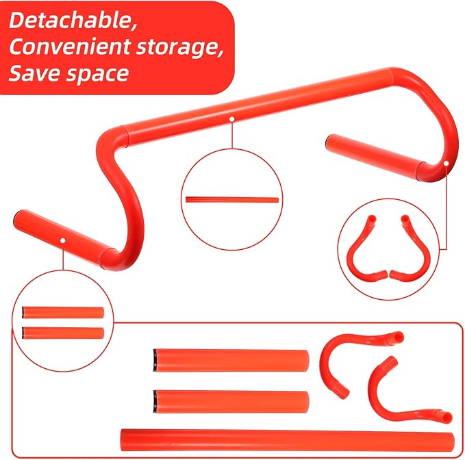 6 Pack Agility Speed Training Hurdles- 6" Detachable Agility Training Hurdles- Sports Practice Equipment for Athletes, Soccer, Basketball