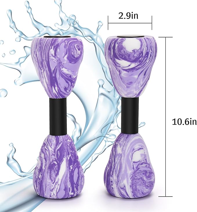 Camouflage Aquatic Dumbbells,2Pcs Foam Water Weights Aerobic Exercise Fitness Equipment Dumbbells, Pool Resistance Swimming Training for Adults/Kids/Men/Women Weight Loss, Beginner Swimming Training