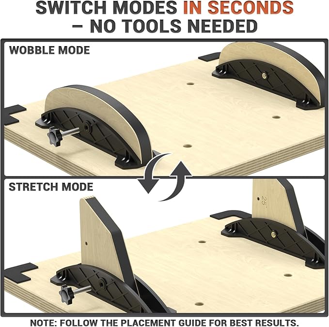 Sportneer 2-in-1 Balance Board ??Adjustable Wobble & Slant Board for Core Strength, Stretching, Rehab, Standing Desk, Home Gym Workout