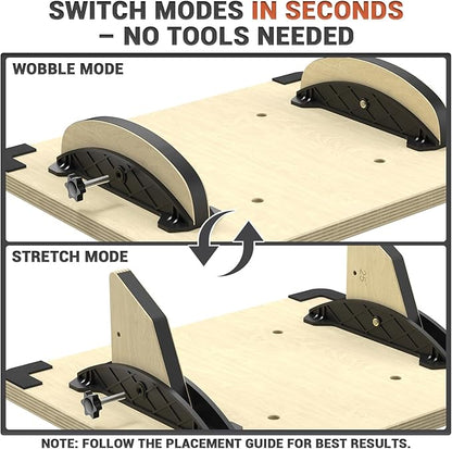 Sportneer 2-in-1 Balance Board ??Adjustable Wobble & Slant Board for Core Strength, Stretching, Rehab, Standing Desk, Home Gym Workout