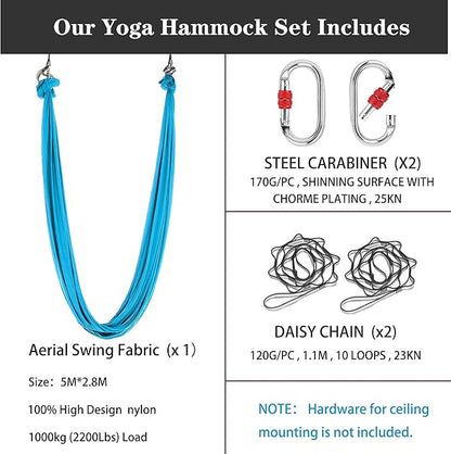 5.5 Yards Aerial Silk Swing Outdoor Hammock Aerial Yoga Swing For Adults,Aerial Yoga Hammocks for outside
