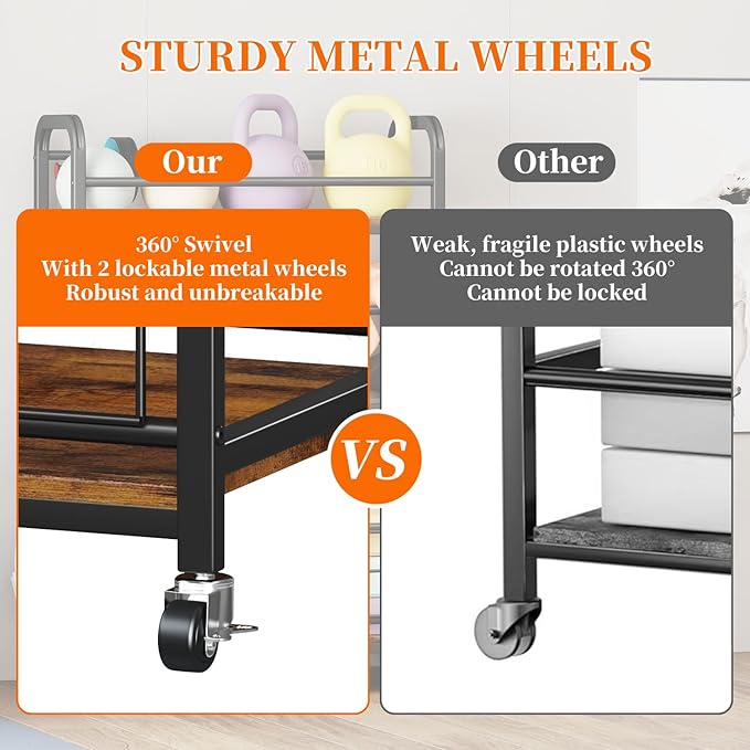 Homeiju 450LBS Dumbbell Rack,Weight Rack for Dumbbells,Weight Rack for Home Gym,Home Gym Storage for Strength Training Dumbbell Racks Stand with Wheels&Hooks