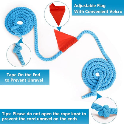 Tug of War Rope Games 40ft for Kids Adult, Field Day Family Reunion Outdoor Outside Yard Backyard Lawn Carnival Camping Picnic Games for Team Building, Blue