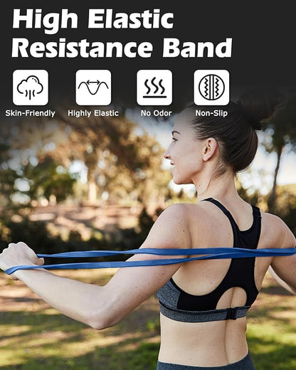 Zacro Resistance Bands, 6 Resistance Levels Pull Up Assistance Bands, Exercise Bands for Men&Women, Heavy Duty Resistance Band Set with Door Anchor, for Working Out, Muscle Training, Physical Therapy