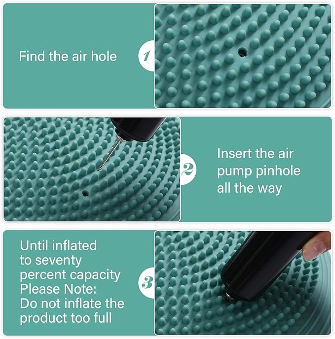 Libima 4 Pcs Wiggle Seat Inflated Wobble Cushion for Sensory Kid 13 Inches Balance Disc Flexible Seating for Classroom Sensory Pad for Chair Wiggle Cushion with Needle Pump