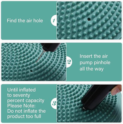 Libima 4 Pcs Wiggle Seat Inflated Wobble Cushion for Sensory Kid 13 Inches Balance Disc Flexible Seating for Classroom Sensory Pad for Chair Wiggle Cushion with Needle Pump