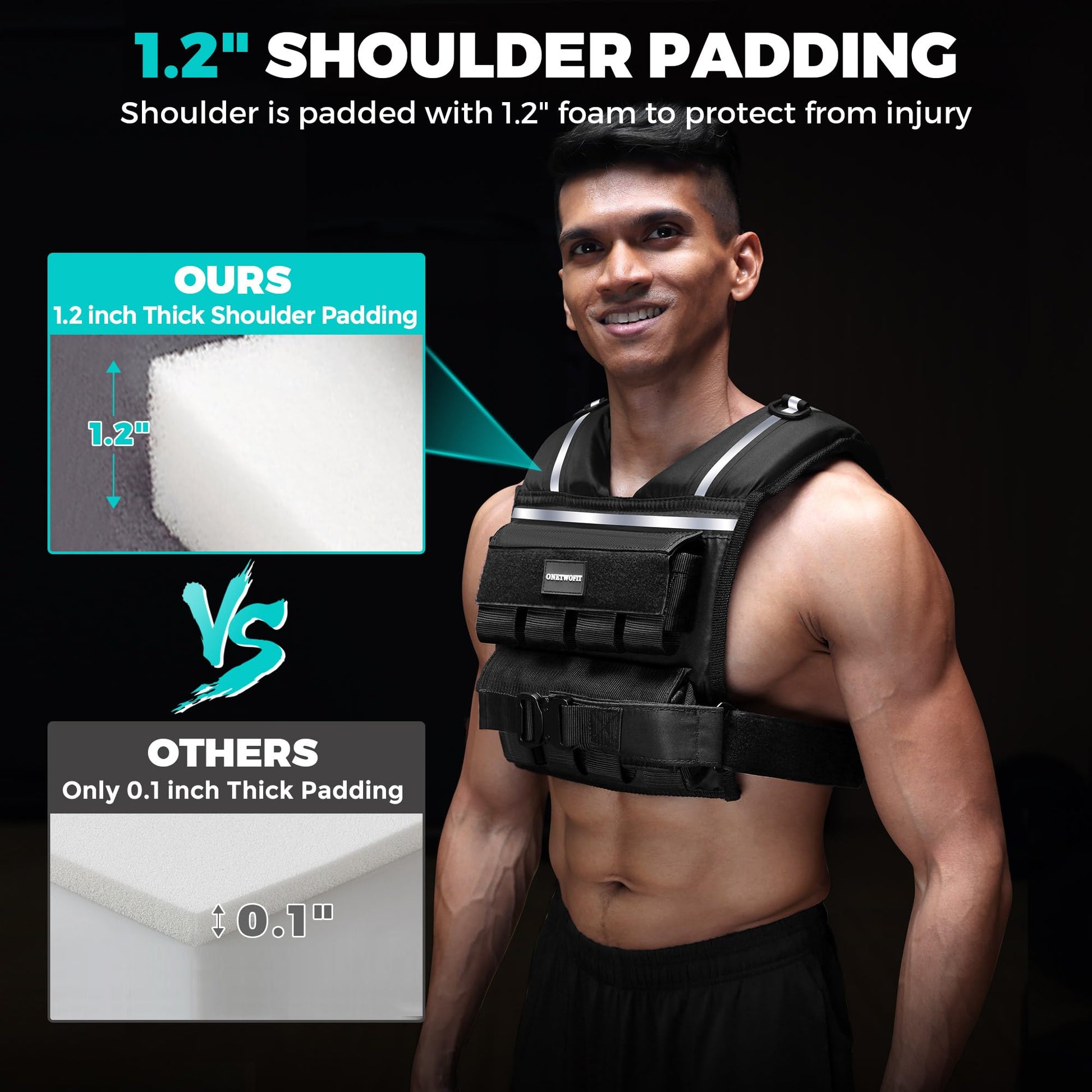 Weighted Vest Men, 35lb/45lb Adjustable Rucking Vests for Walking Running