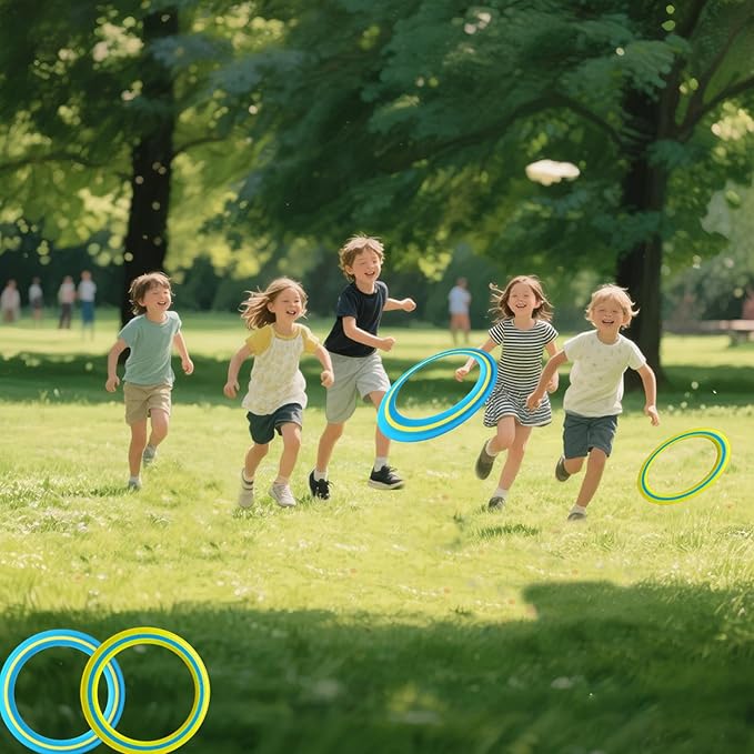 11-inch Flying Ring, 3-Piece Set. A Sports Game for Beach, Backyard, Park, and pet Interaction. Suitable for Soft Flying Discs, The Best Outdoor Throwing Toy.