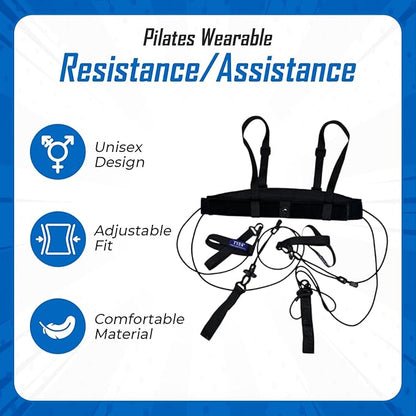 TYE4® and TYE4X™ - Pilates Wearable Resistance/Assistance; Total Body Exercise; Core Strengthening, Portable, Home Gym, Pilates, Yoga, Barre, Posture, Stretching, Balance
