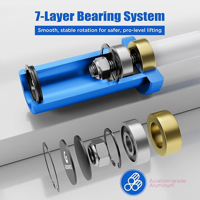 5.5LB Mini Barbell Bar 4Ft for Beginners Women & Kids-100LB Capacity Lightweight Weightlifting Bar- Multi-Color for 2-Inch Weight Plates Total Body Workout Strength Training Home Gym