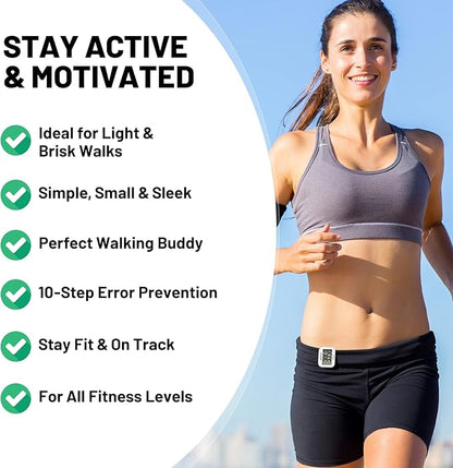 3D Pedometer for Walking, Simple Step Counter with Large Digital Display, Step Tracker with Removable Clip Lanyard, Accurately Track Steps for Men Women Kids Adults Seniors