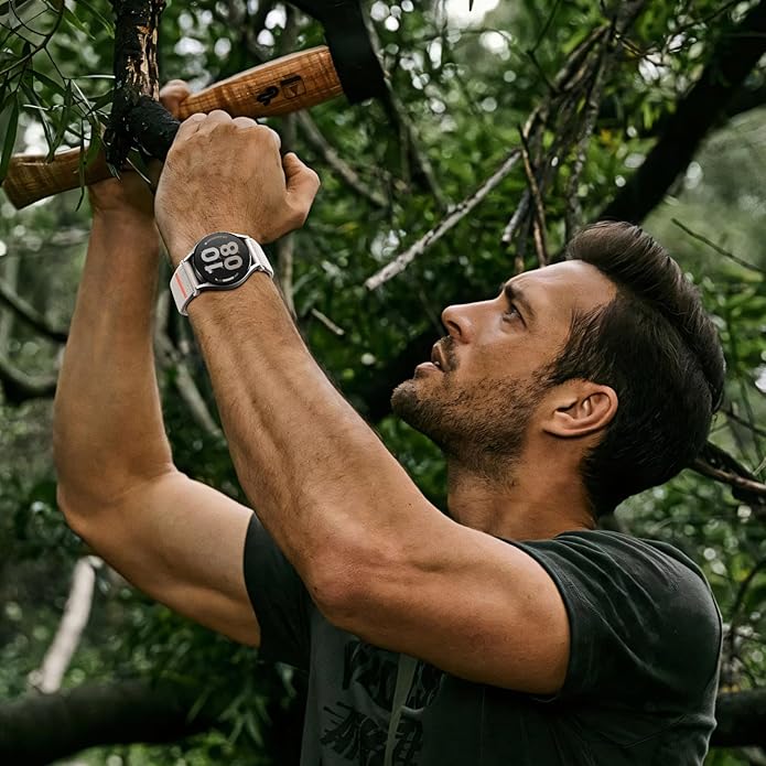 Suitisbest S-Hook Sport Band Compatible with Samsung Galaxy Watch 6 5 4 7 FE Band, Watch 6/4 Classic, Watch 5 Pro, Durable and Adjustable Nylon Loop Strap for Galaxy Active1/Active2