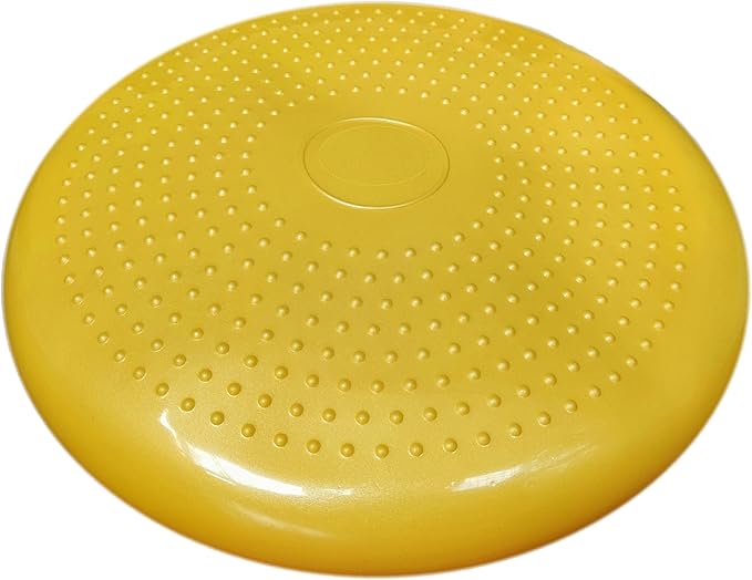AppleRound Inflated Wobble Cushion with Hand Pump, Air Stability Board (Extra Thick), Core Balance Disc for Adults, Sensory Wiggle Seat for Kids, Flexible Seating for All Age, 13.5in / 34cm Diameter