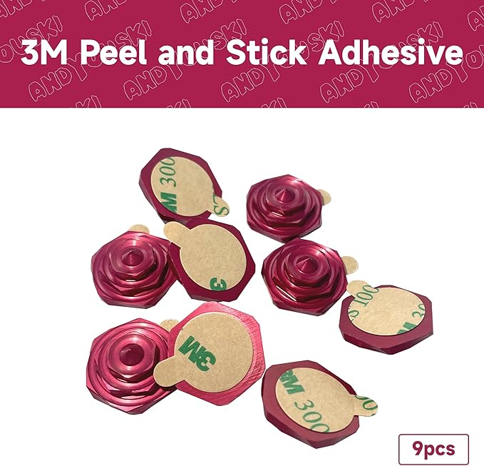 4-Layer Hexagonal Tapered Studs 18mm Aluminum Snowboard Stomp Pad - 9pcs