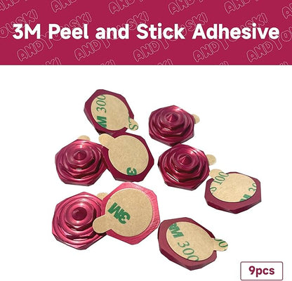 4-Layer Hexagonal Tapered Studs 18mm Aluminum Snowboard Stomp Pad - 9pcs