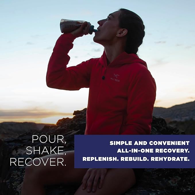 Tailwind Nutrition Recovery Mix, 20 Grams Complete Protein, Carbohydrates, and Electrolytes Powder Drink Mix for Post-Workout, Free of Gluten, Soy, and Dairy, Vegan, 12 Servings, Vanilla