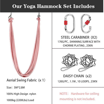 5.5 Yards Aerial Silk Swing Outdoor Hammock Aerial Yoga Swing For Adults,Aerial Yoga Hammocks for outside