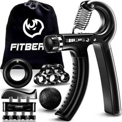 FitBeast Grip Strengthener Forearm Strengthener Hand Grips Strengthener Kit - 5 Pack Adjustable