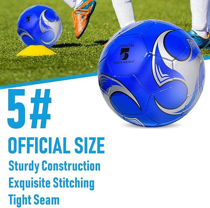 12-Pack Training Soccer Balls Size 5/4/3 with Pump – Bulk Deflated Balls for Teens and Adults, Ideal for Indoor Outdoor Practice, School Activities, Sports Events, Party Favors Gifts