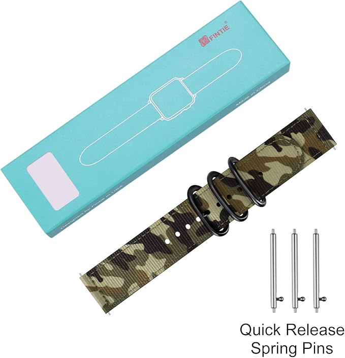 FINTIE Bands Compatible with Fitbit Versa 2/1 / Lite Edition, Soft Nylon Replacement Strap Wristband Accessories (Camo)