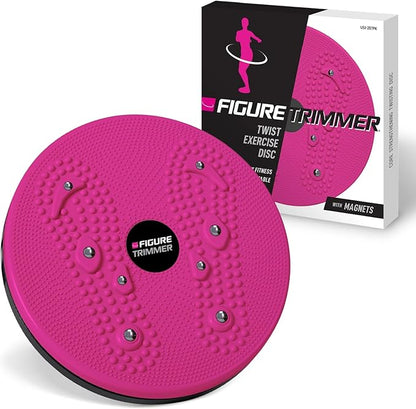 Daiwa Felicity Figure Trimmer Ab Twister Board - Waist Twister Machine for Core & Abs Exercise - Waist Twisting Fitness Tool, Dizzy Disc Twist Board for Slimming Workout with 8 Magnets Reflexology