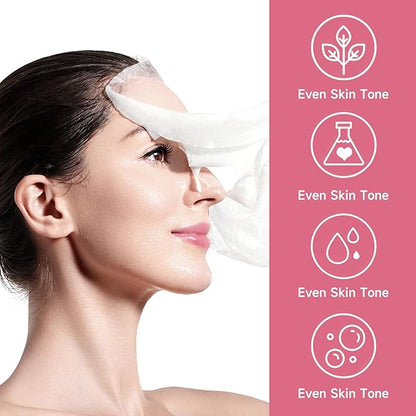 5 Pack Sheets Face Masks Skincare For All Skin Types, Cherry Facial Sheet Masks, Hydrating Facial Sheets Mask for Firming, Sheet Mask with Cherry Blossom Face Mask for Glowing Skin