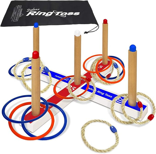 Ring Toss Game for Kids, Fun Ring Tossing Outdoor Game Set Carnival Games Set Indoor & Outdoor Game