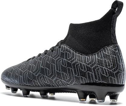Kids Soccer Cleats Boys Youth Firm Groud Cleats for Girls High Top Trainning Football Shoes AG/FG