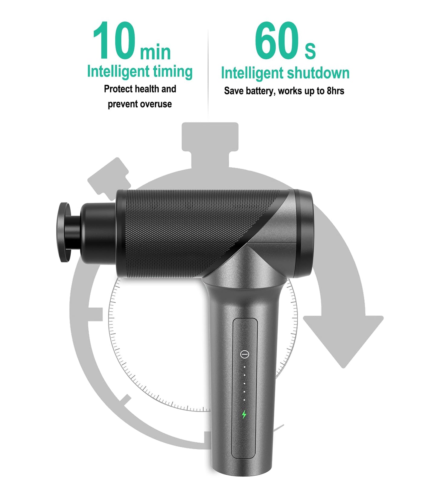 Medcursor Massage Gun - High Intensity Brushless Motor, Handheld Percussion Deep Tissue Massager