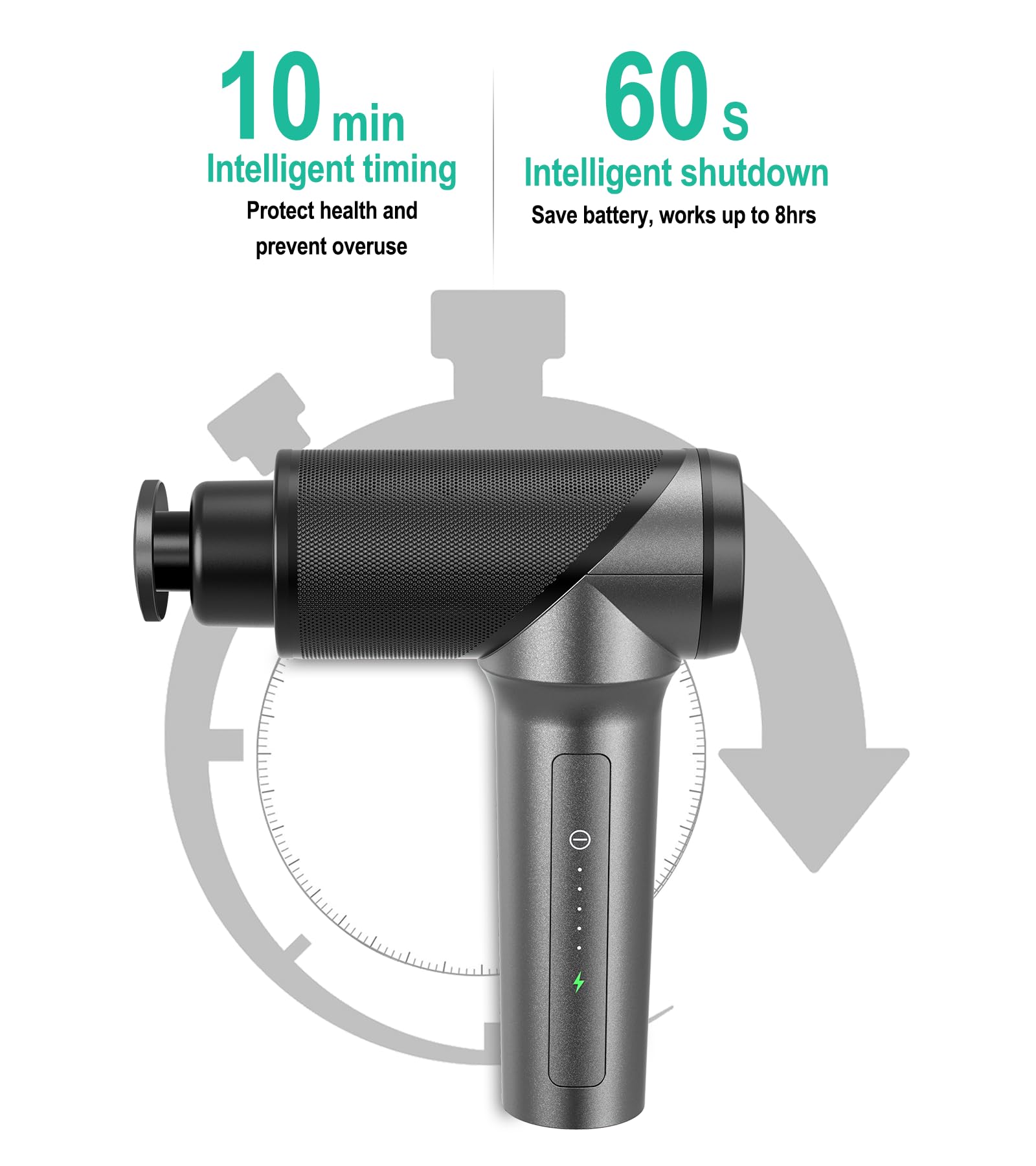 Medcursor Massage Gun - High Intensity Brushless Motor, Handheld Percussion Deep Tissue Massager