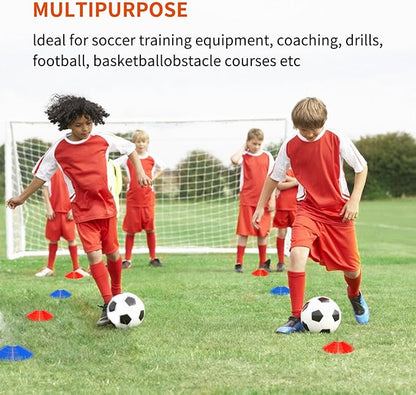 Soccer Agility Training Equipment Set, 12 Rung 20Ft Agility Ladder, 12 Disc Cones, 4 Steel Stakes, Solo Soccer Trainer, Jump Rope - Speed Training Equipment for Soccer Football Basketball